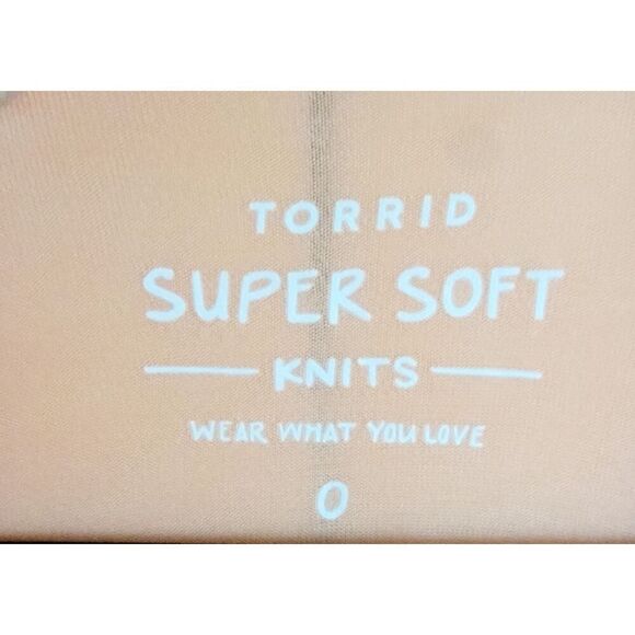 Torrid Supersoft 0 Open Cardigan Long Boyfriend Cardigan Sweater Peach XL NEW - Picture 7 of 7